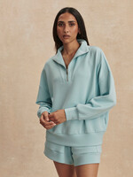 Varley Hawley Half Zip Sweat Porcelain Blue
