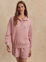 Varley Hawley Half Zip Sweat Rose Marl