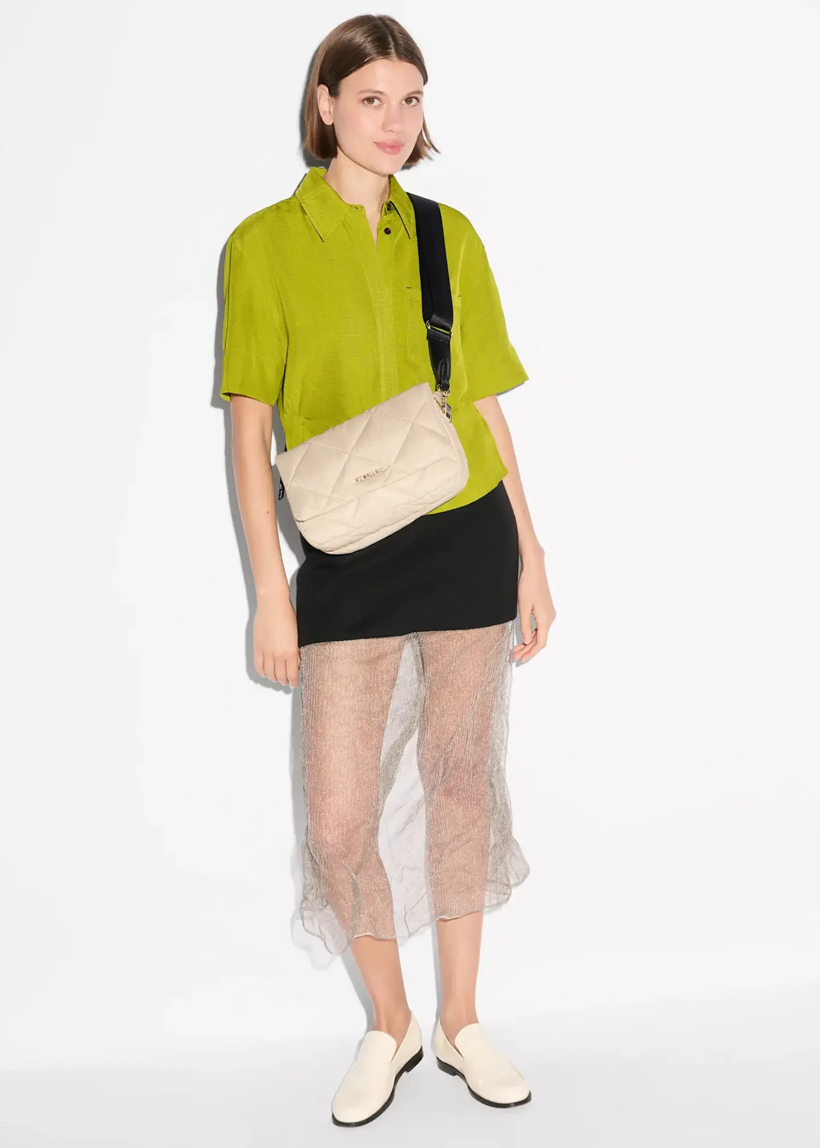 MZ Wallace Madison Crossbody Buff/Black