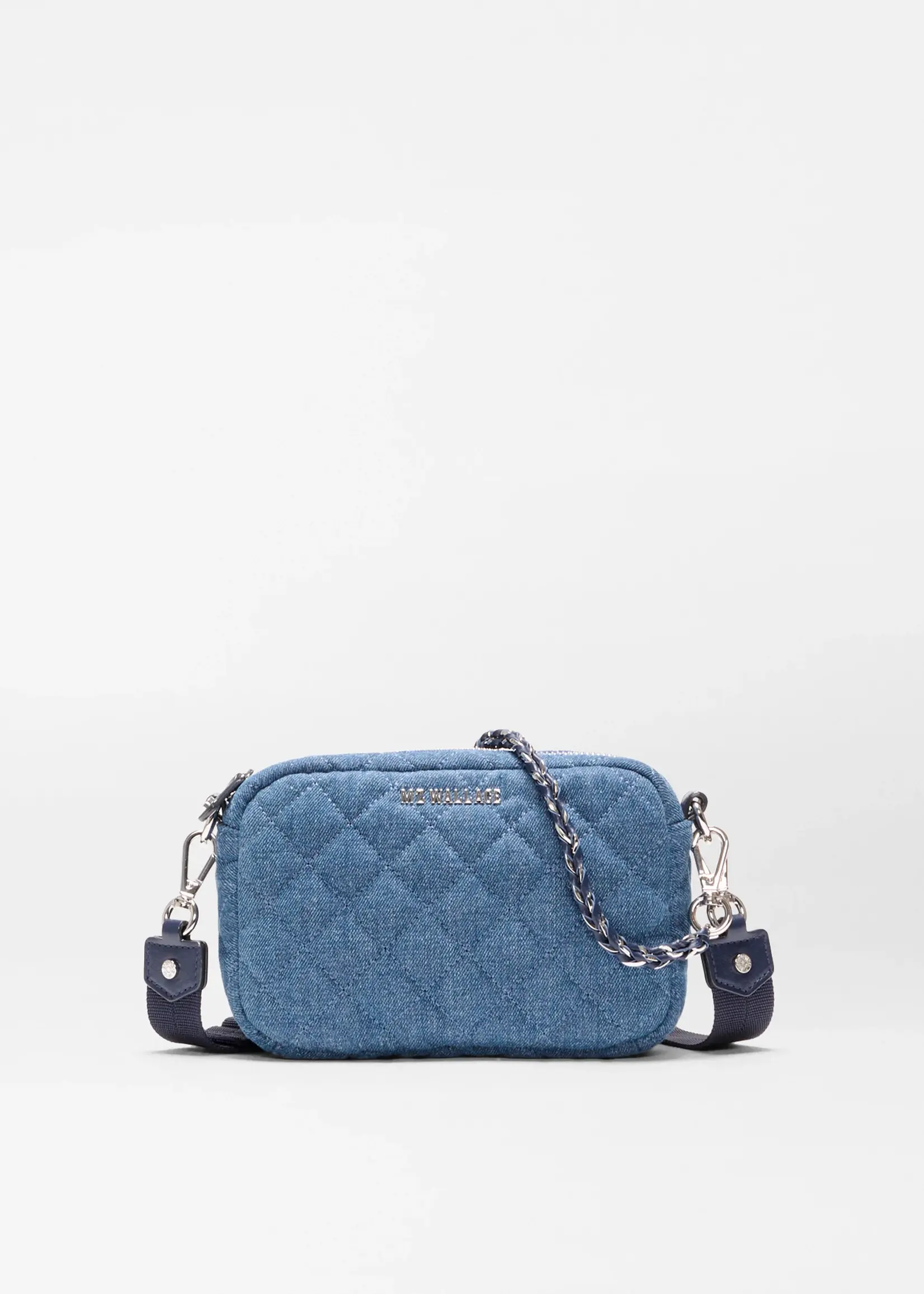 MZ Wallace Mini Crosby Crossbody True Blue Denim