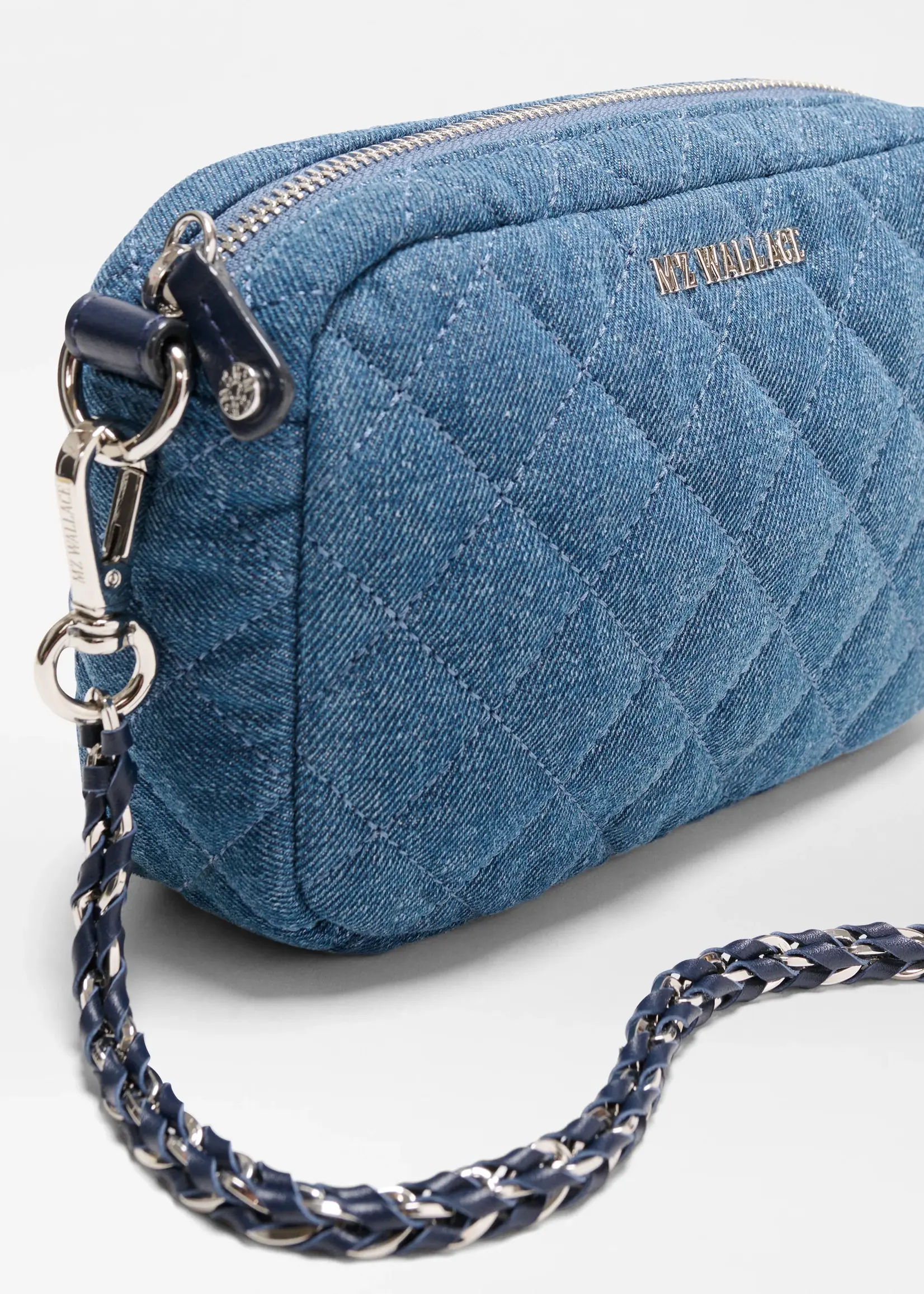 MZ Wallace Mini Crosby Crossbody True Blue Denim