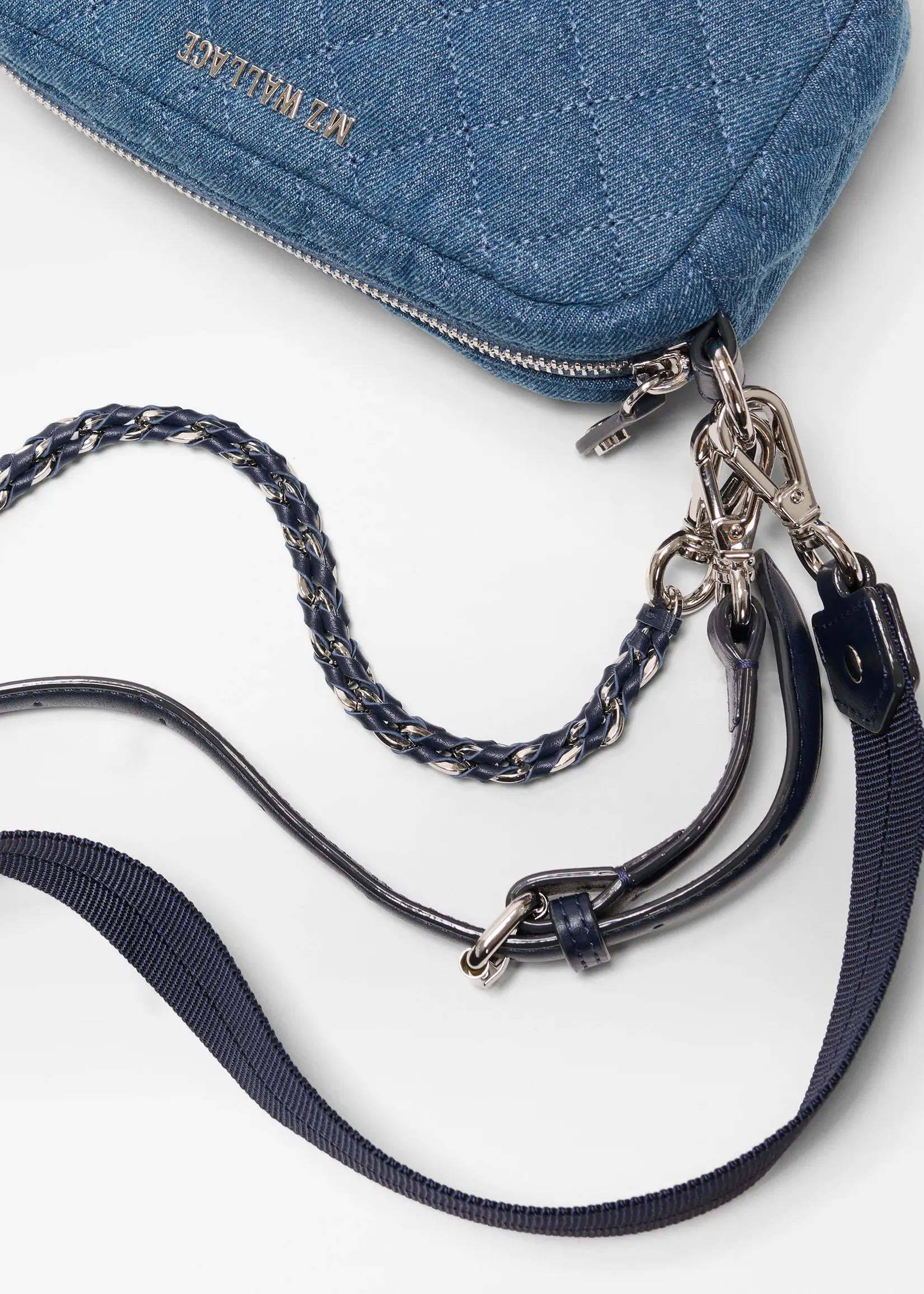 MZ Wallace Mini Crosby Crossbody True Blue Denim