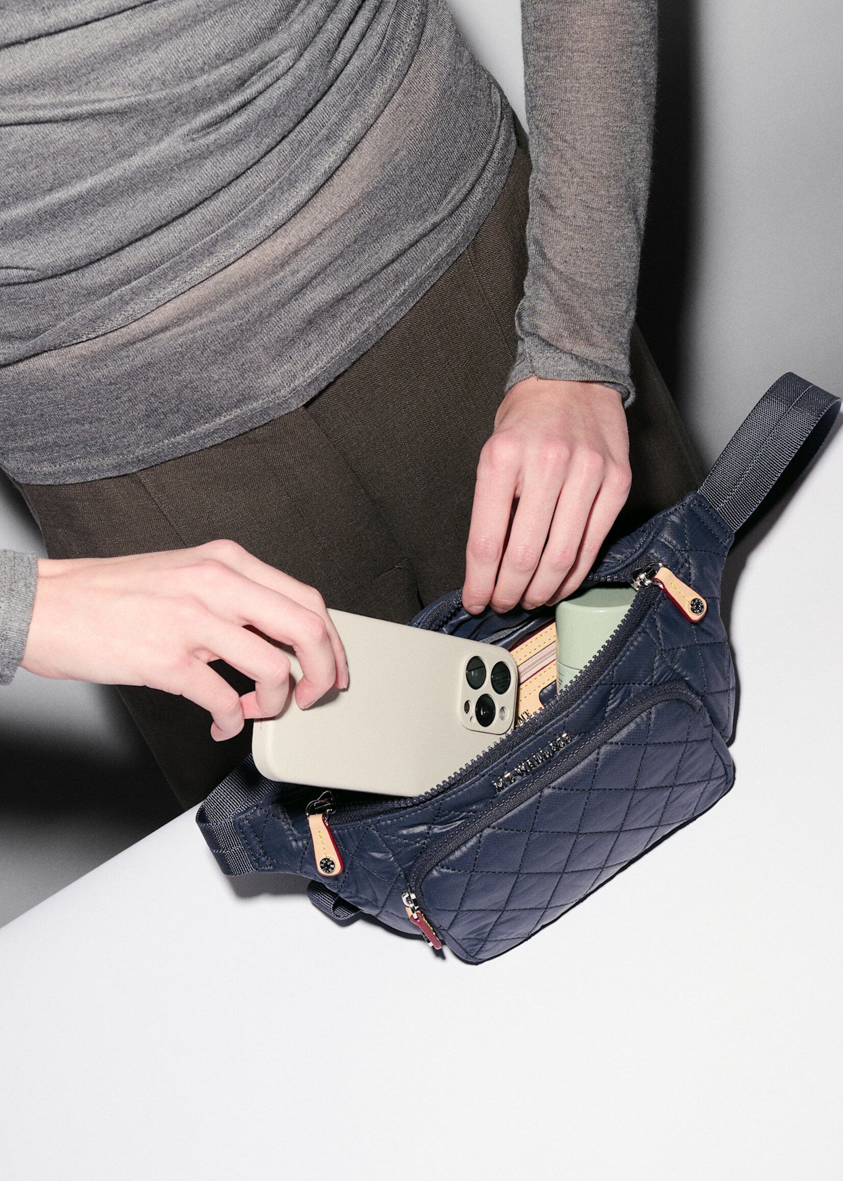 MZ Wallace Small Metro Sling Navy