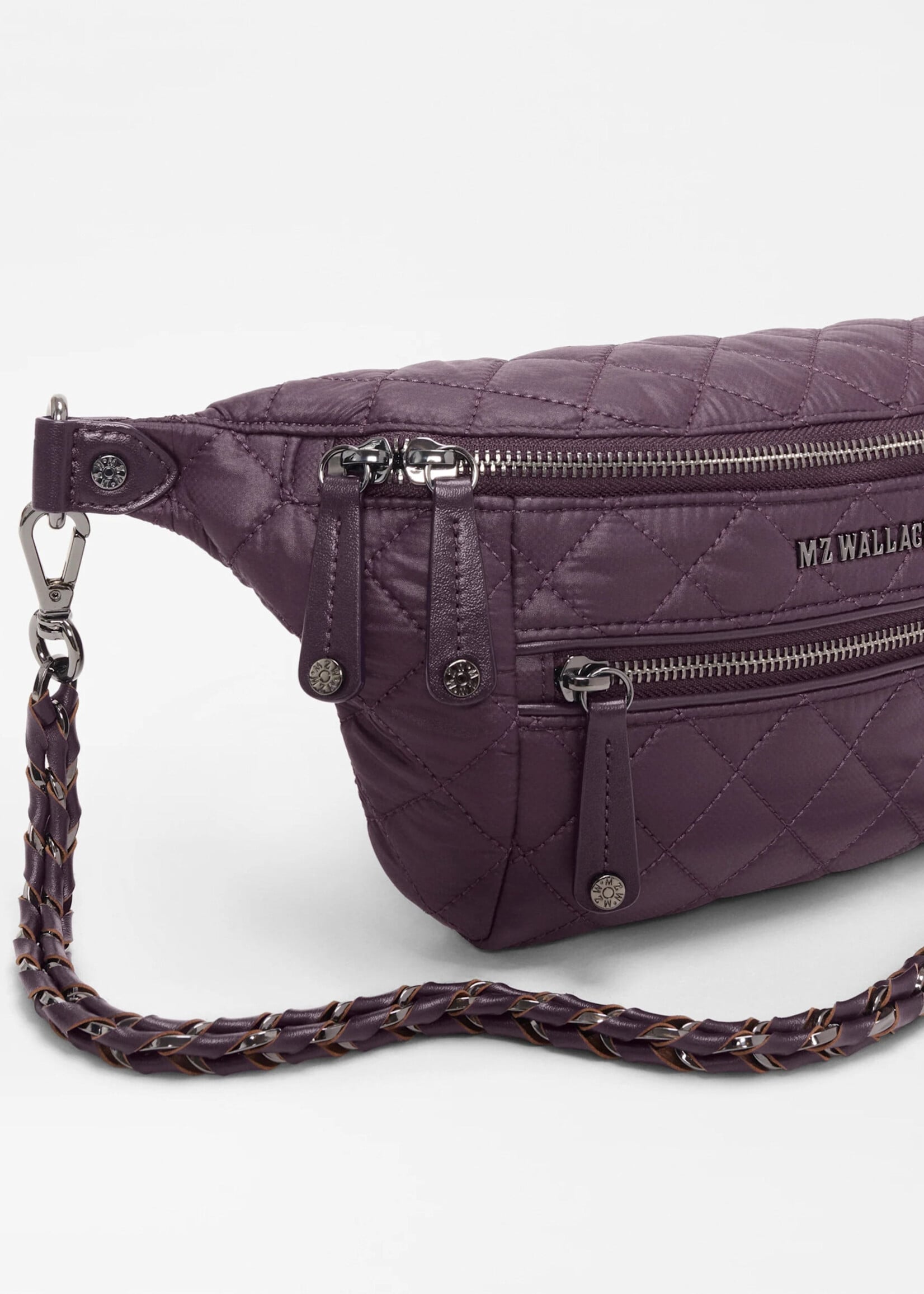 MZ Wallace Small Crossbody Sling Raisin