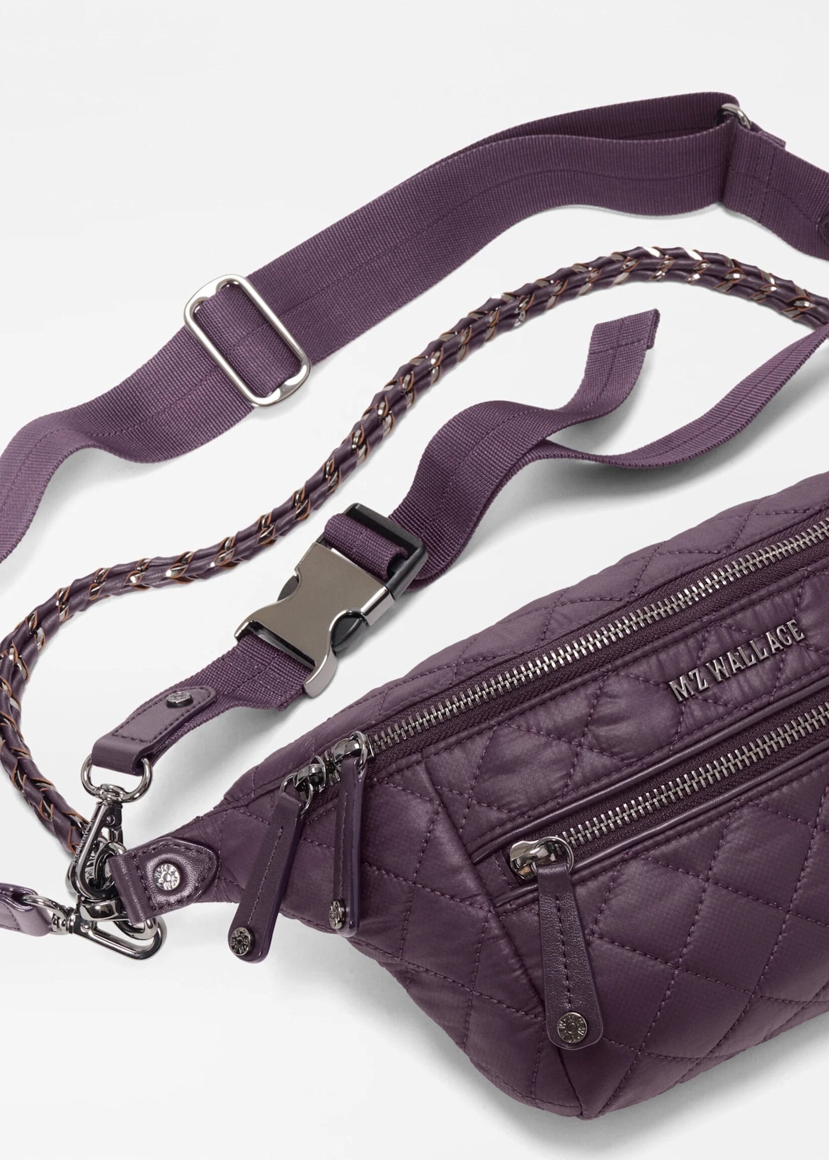 MZ Wallace Small Crossbody Sling Raisin