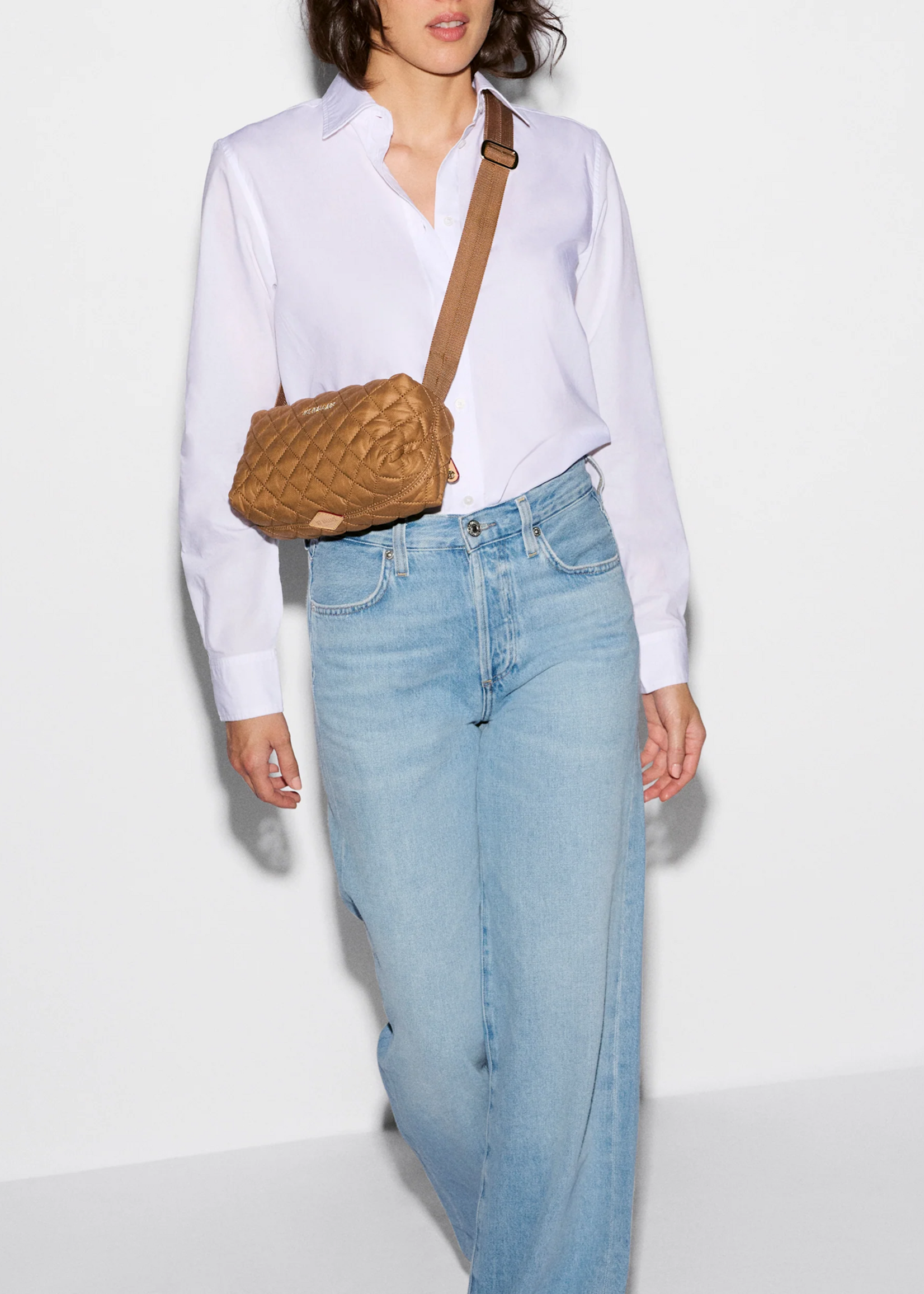 MZ Wallace Metro East West Crossbody Cognac
