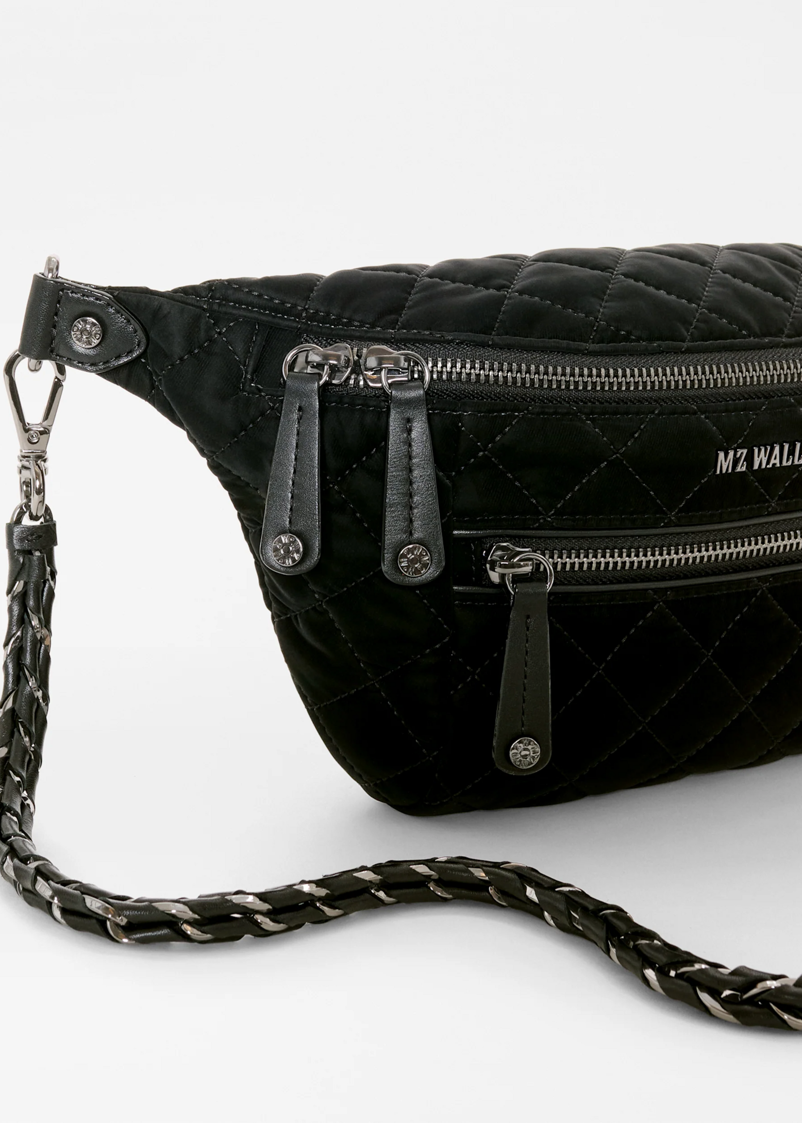 MZ Wallace Small Crosby Crossbody Sling Velvet Finish