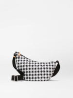 MZ Wallace Black/White Gingham Small Metro Smile Bag