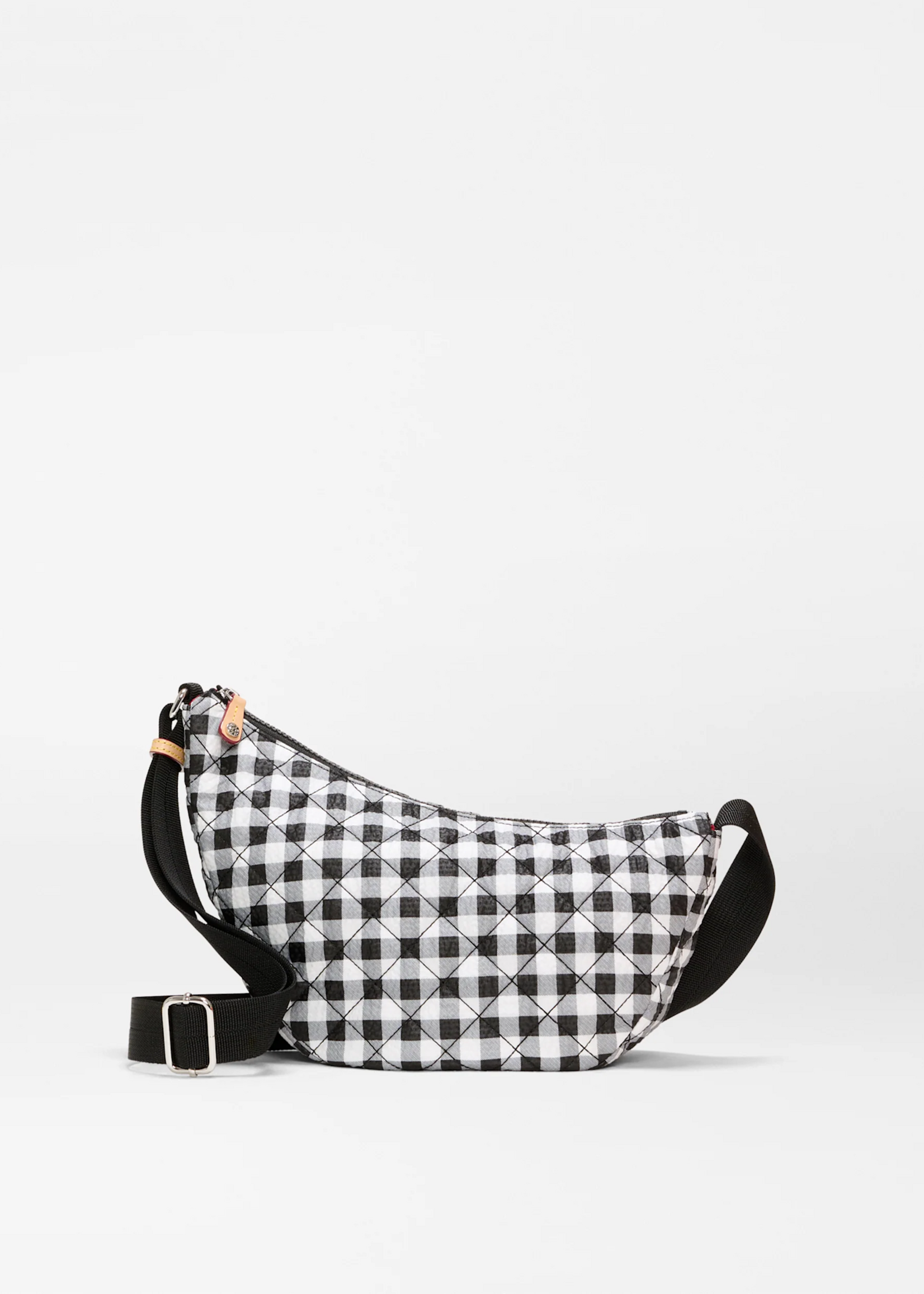 MZ Wallace Black/White Gingham Small Metro Smile Bag