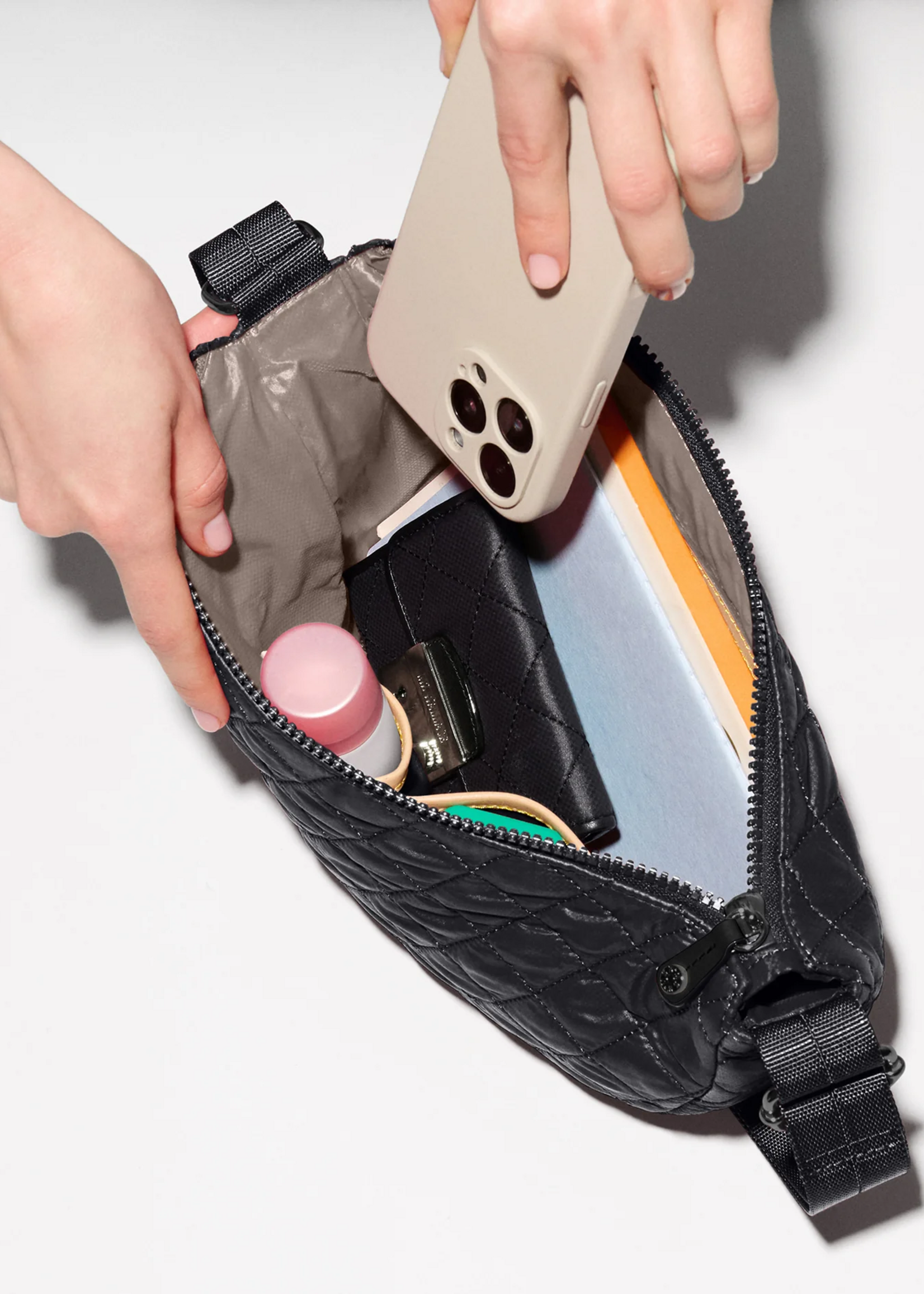 MZ Wallace Black Small Metro Smile Bag