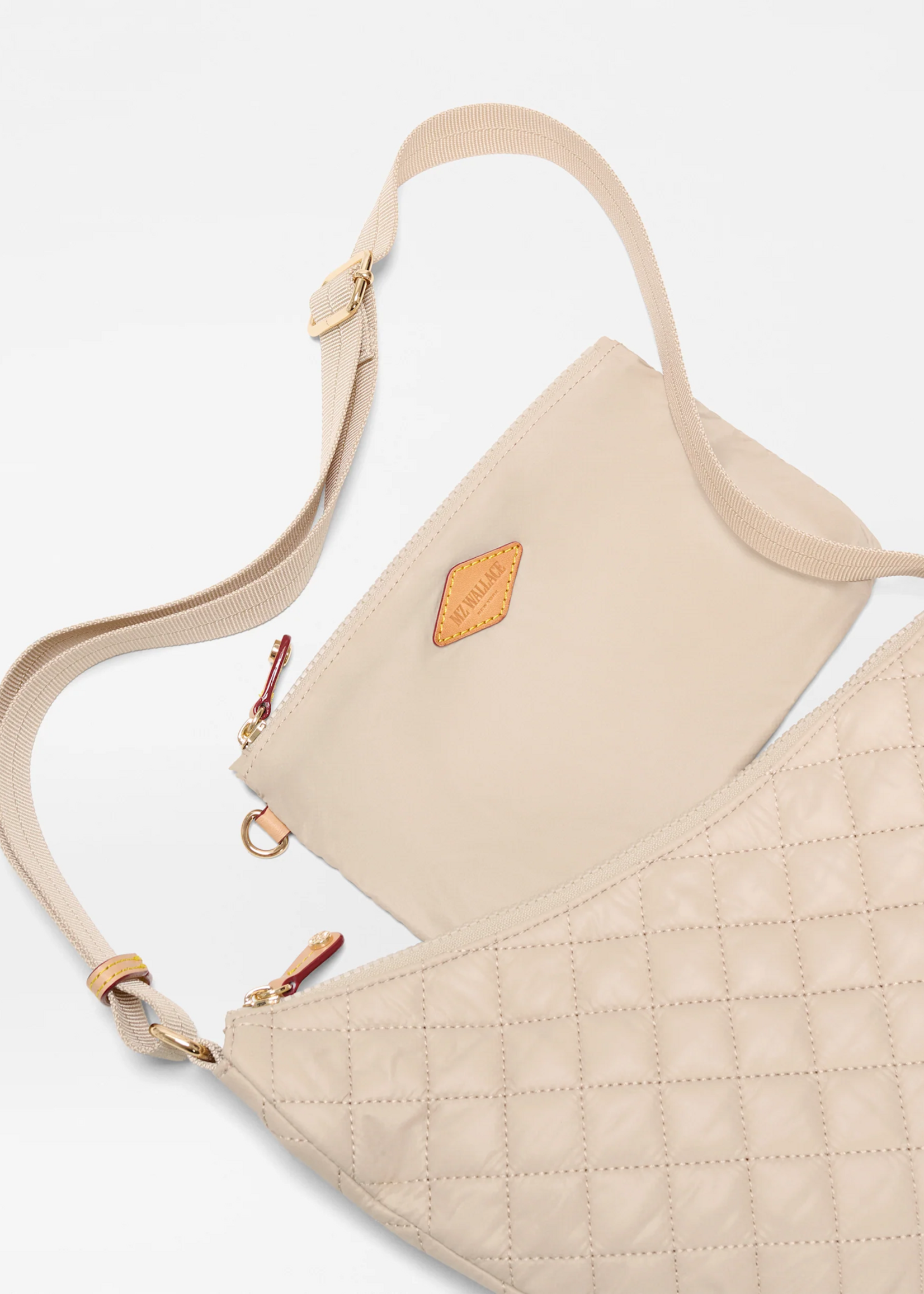 MZ Wallace Sand Small Metro Smile Bag