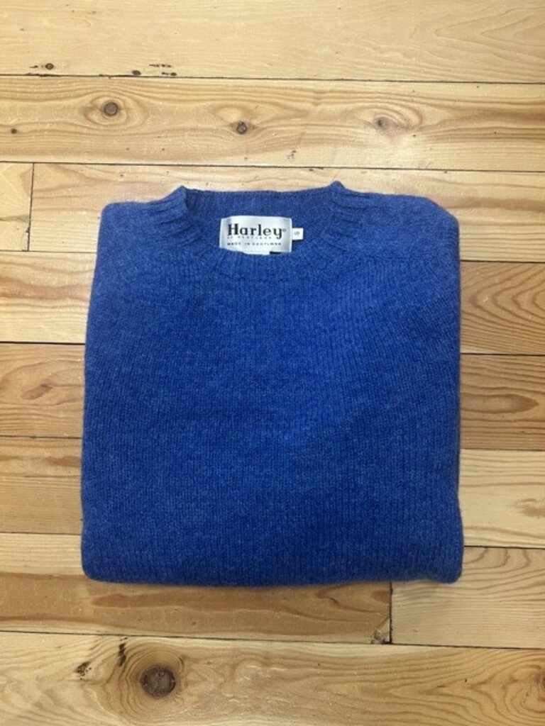 Harley of Scotland Shetland Crew Blue Toon