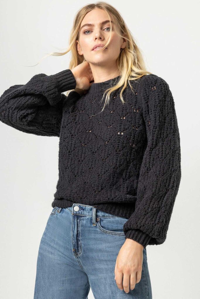 Lilla P Novelty Stitch Crewneck Sweater