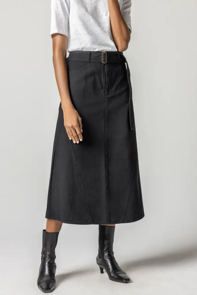 Lilla P Long Jean Skirt