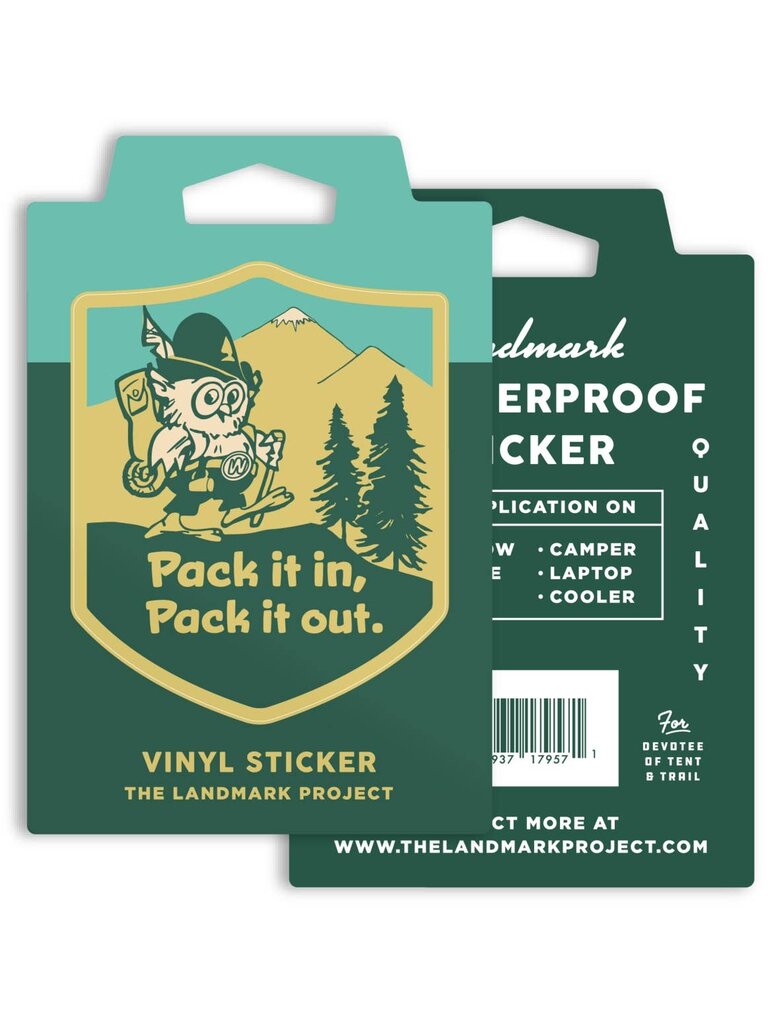 The Landmark Project Pack It In-Pack It Out Sticker
