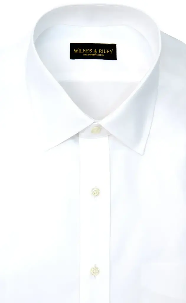 Wilkes & Riley *White Pinpoint Oxford Tailored