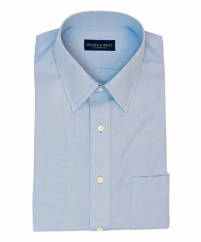 Wilkes & Riley Blue Pinpoint Oxford Classic