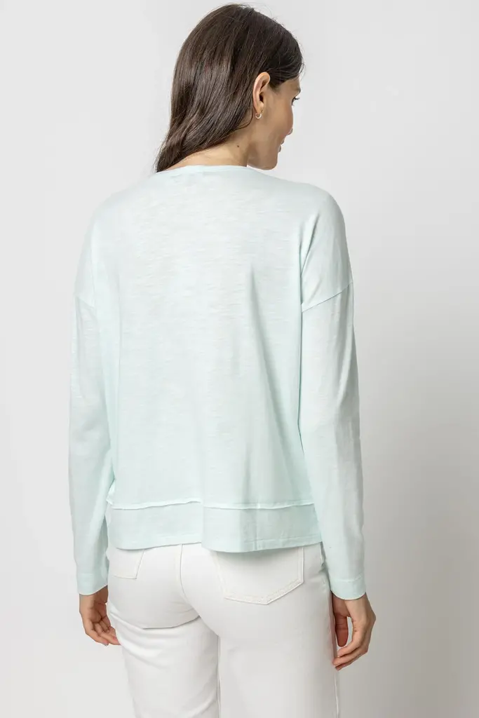 Lilla P *Wide Hem Drop Shoulder Boatneck