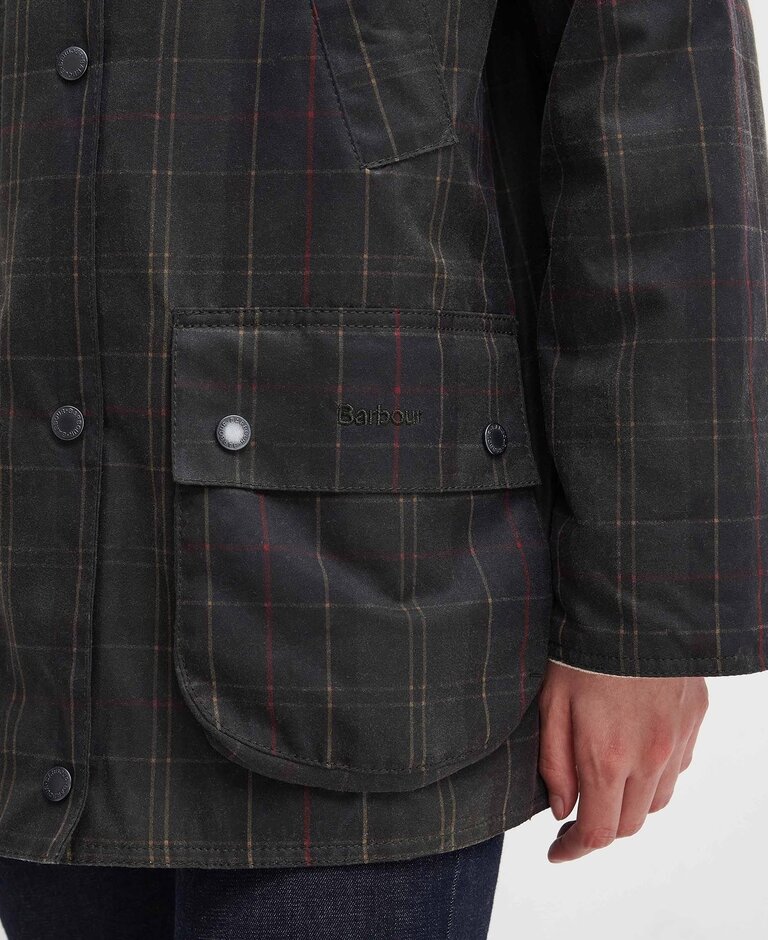 Barbour Tartan Ashby Waxed Jacket