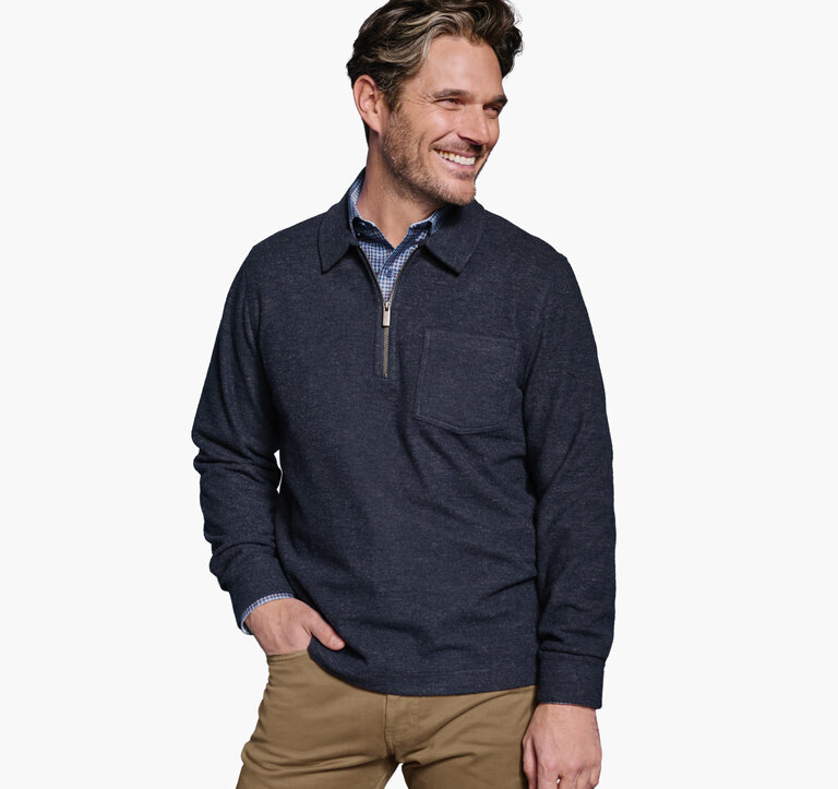 Johnston & Murphy Point Collar 1/4 Zip