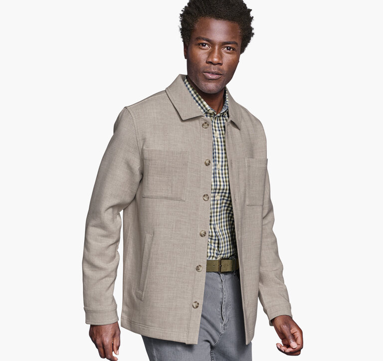 Johnston & Murphy Heathered Shirt Jacket