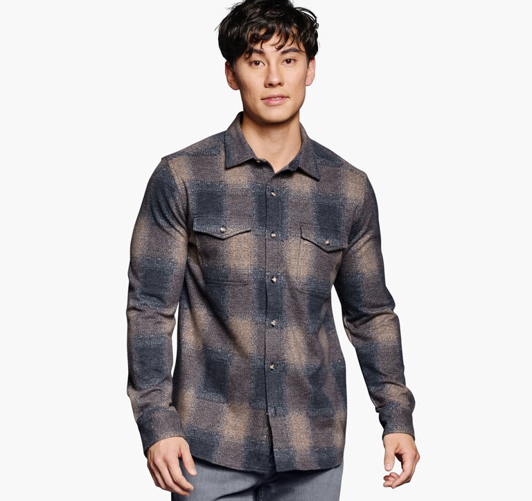 Johnston & Murphy Brushed Button-Front Shirt