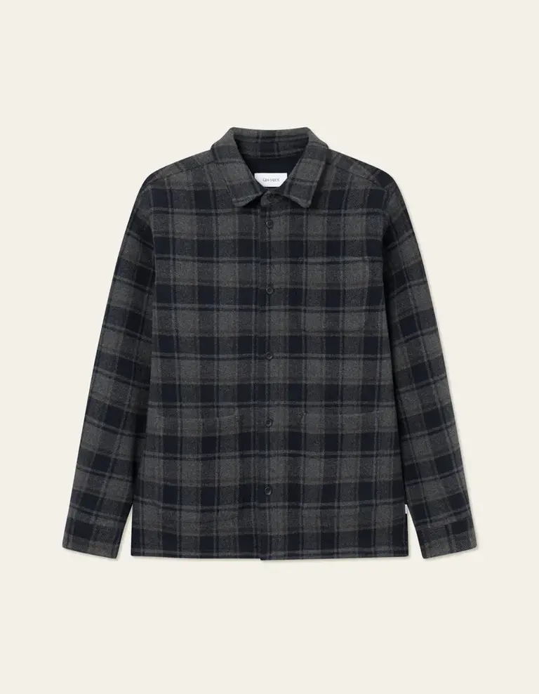 Les Deux Jason Check Wool Overshirt 2.0