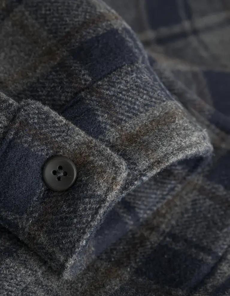 Les Deux Jason Check Wool Overshirt 2.0