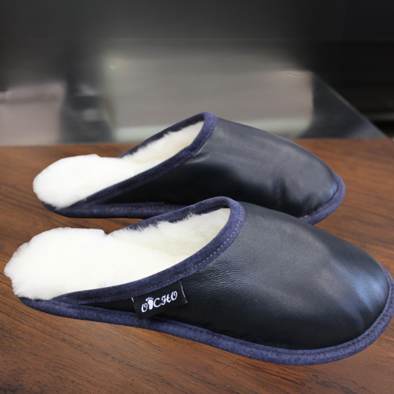 OPCH 200LT men's mule slippers - Comfort and elegance in navy leather