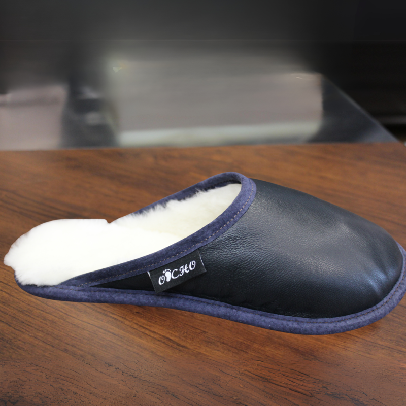 OPCH 200LT men's mule slippers - Comfort and elegance in navy leather