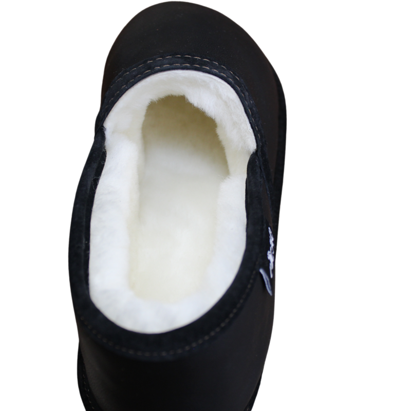 OPCH OPCH 300LT Men's Slippers - Luxurious comfort in genuine black sheepskin