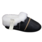 OPCH OPCH 420LT Women's Slippers - Elegance and Comfort in Black Leather and Natural Sheepskin