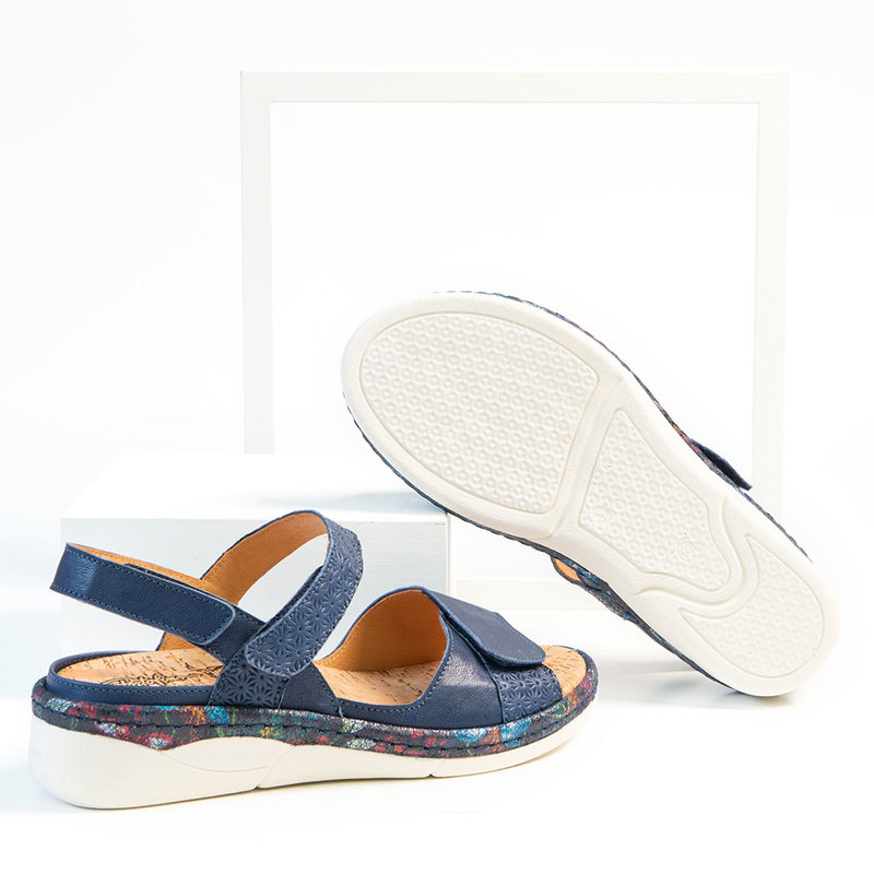 Portofino Sandales confort femme Portofino MS-5169 bleu : Élégance et soutien pour vos pieds