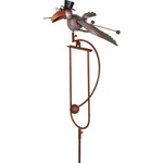 MIZE GREENHOUSE & GARDEN SUPPLY 60" Rocking Bird with Top Hat Garden Stake