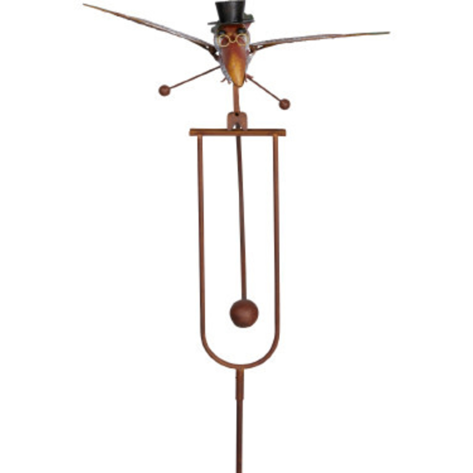 MIZE GREENHOUSE & GARDEN SUPPLY 60" Rocking Bird with Top Hat Garden Stake