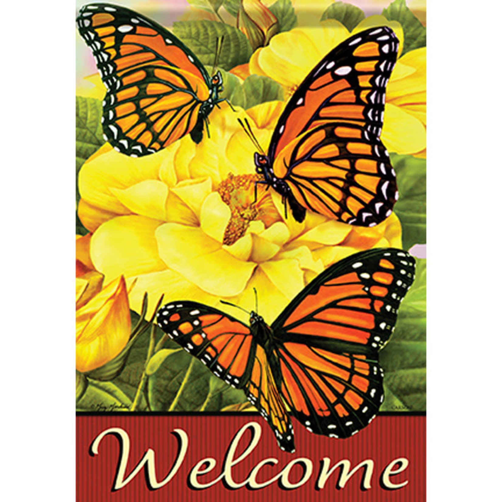 Carson "Bright Monarchs" DuraSoft™ Garden Flag