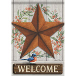 Carson "Barn Star & Bluebirds" Dura Soft™ Garden Flag