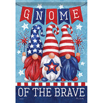 Carson "Gnome Of The Brave" Shimmer Garden Flag