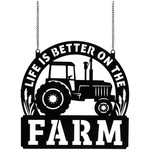 Carson "Better On The Farm" Metal Garden Flag