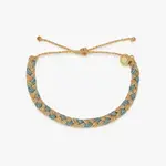 PURAVIDA PURAVIDA BRAIDED BRACELET COLOR: GOLD COAST