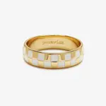 PURAVIDA PURAVIDA CHECKERBOARD RING SIZE: 8 COLOR: GOLD