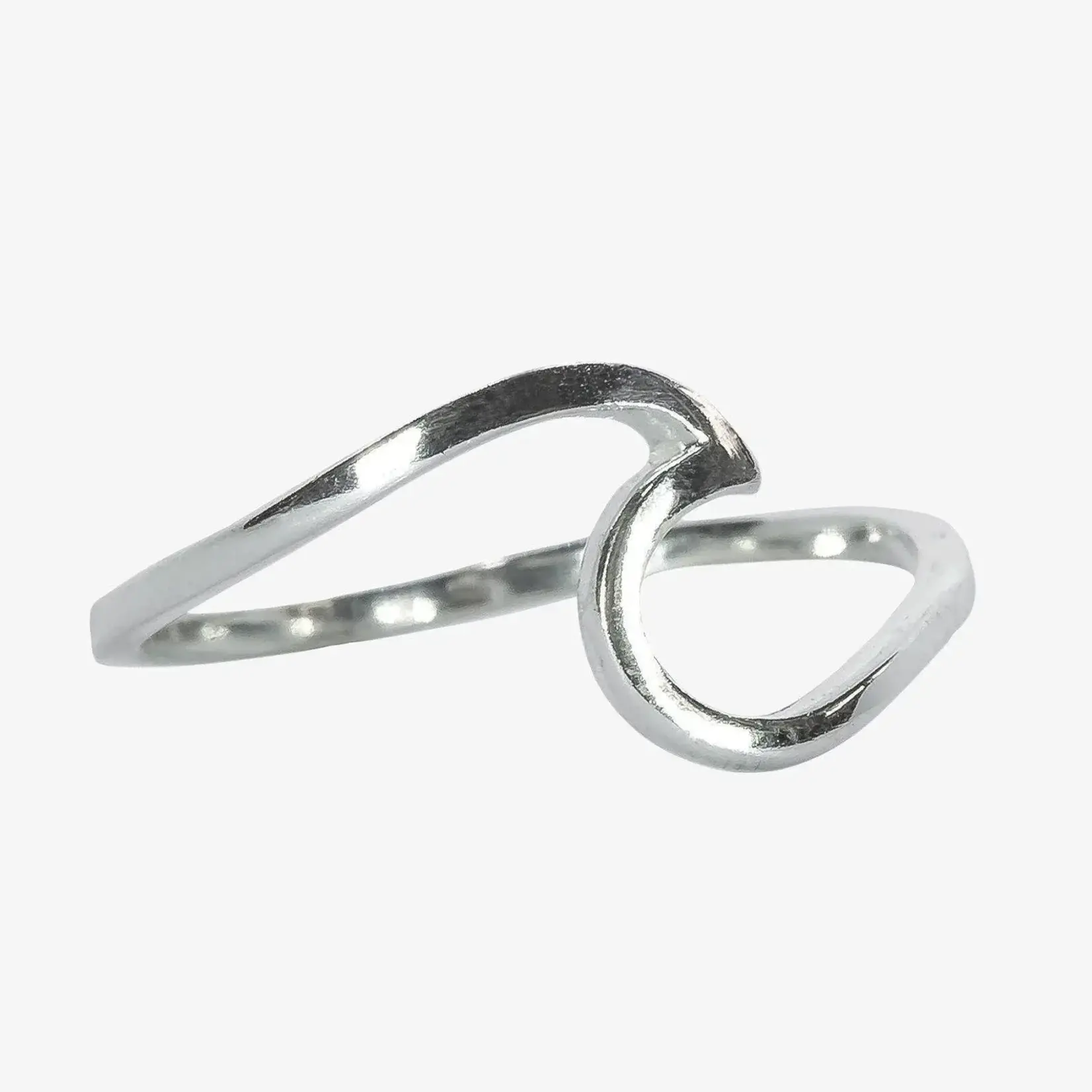 PURAVIDA PURAVIDA WAVE RING SIZE: 7: SILVER