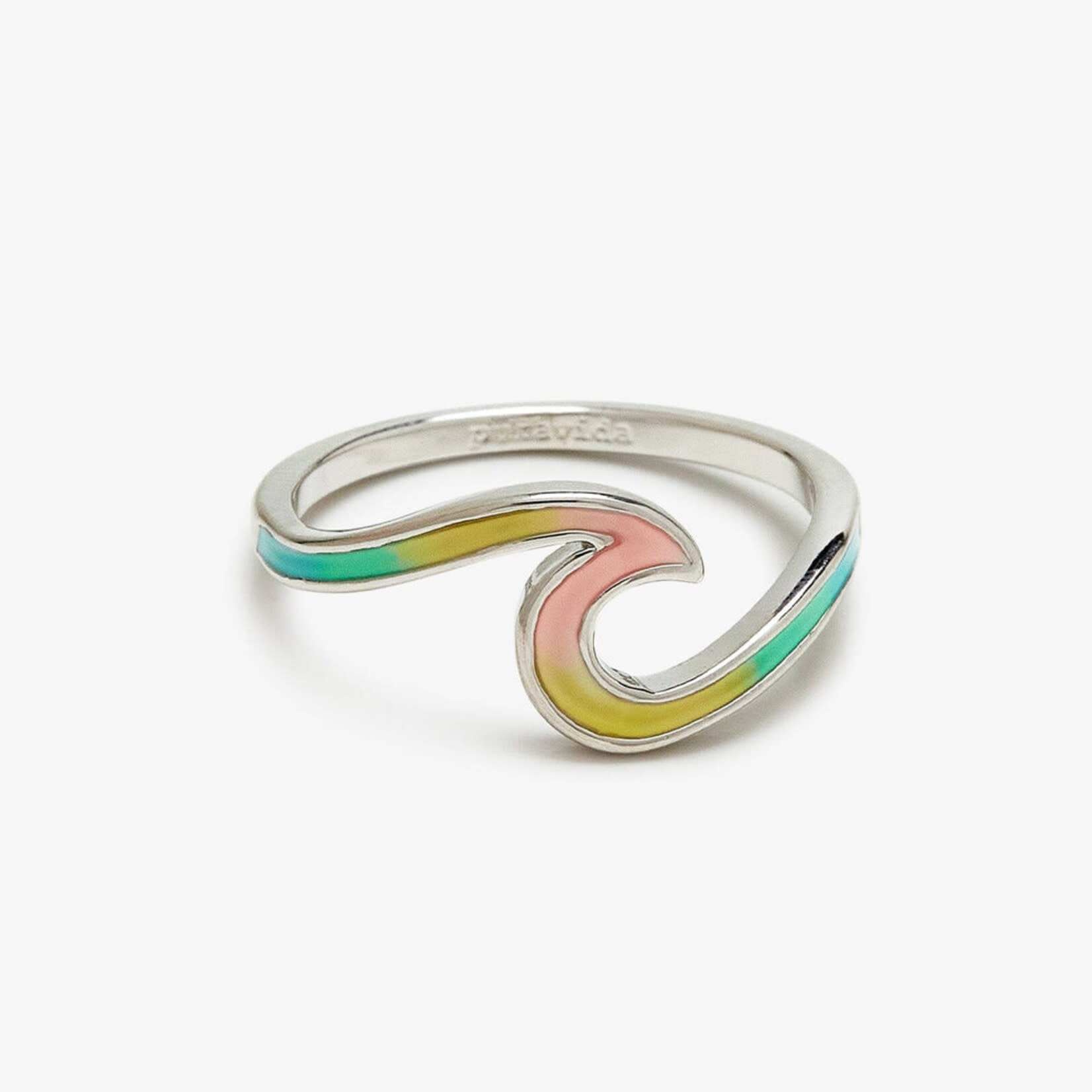 PURAVIDA PURAVIDA TIE DYE WAVE RING SIZE: 7: SILVER