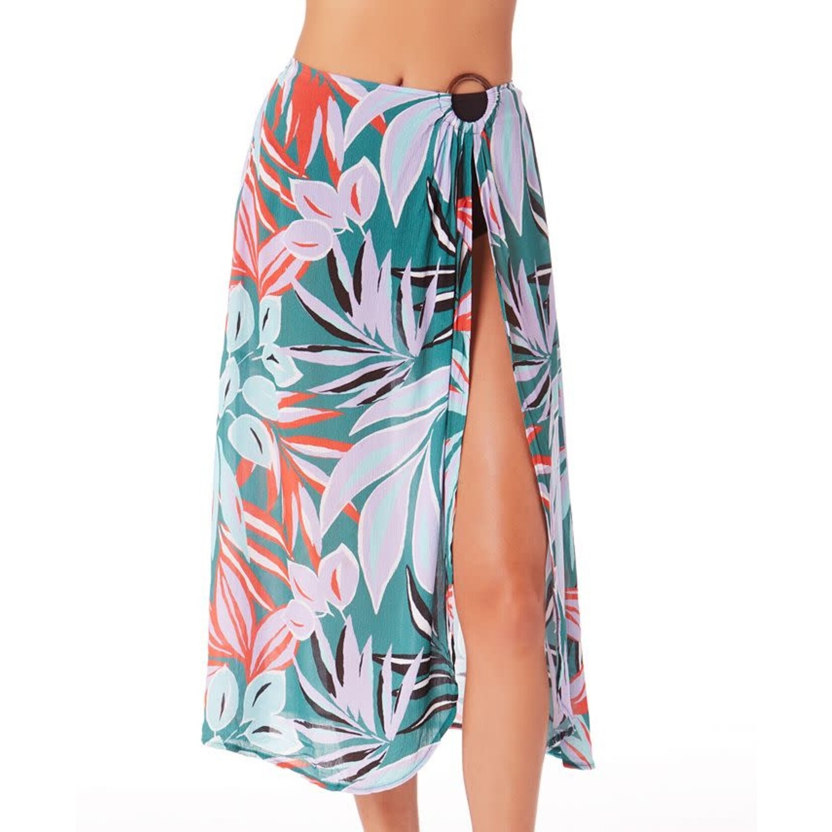 Anne Cole ANNE COLE RING SARONG SKIRT SZ XS/S ZESTY TROPICAL