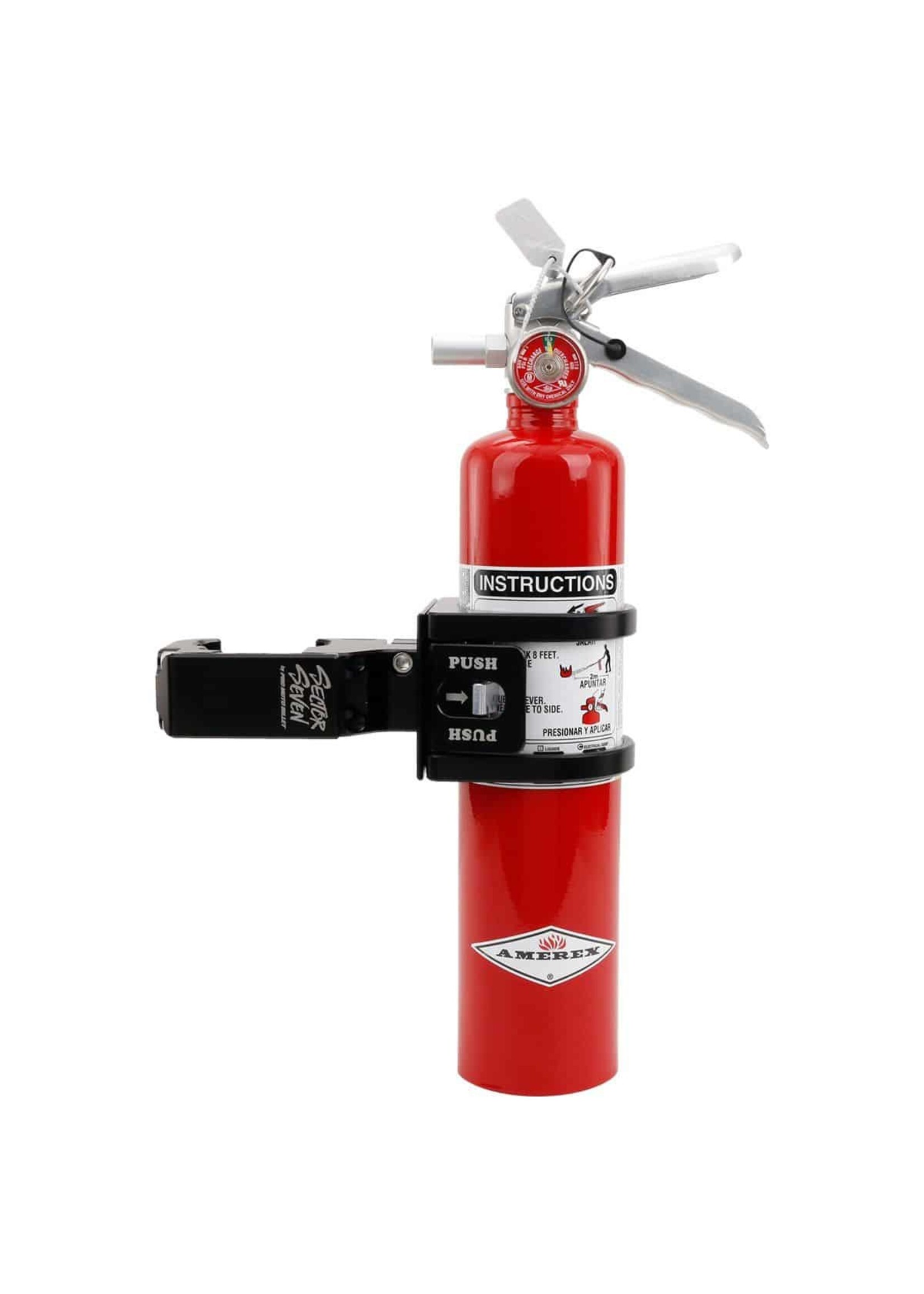 Sector Seven Fire Extinguisher with Sector Seven Quick Release Mount