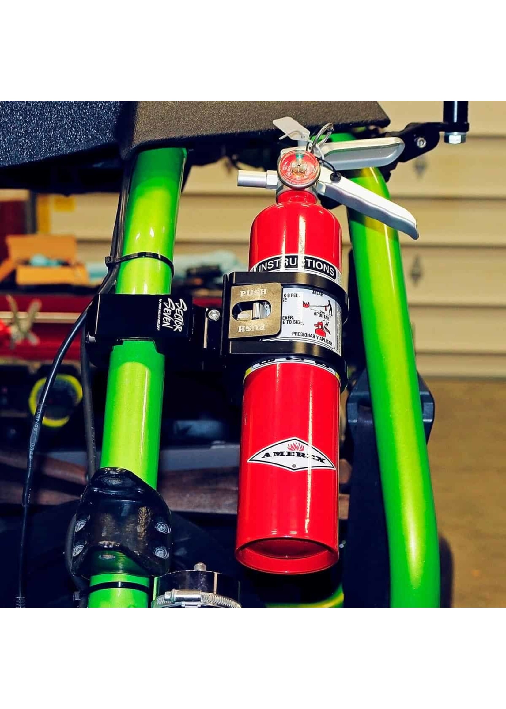 Sector Seven Fire Extinguisher with Sector Seven Quick Release Mount