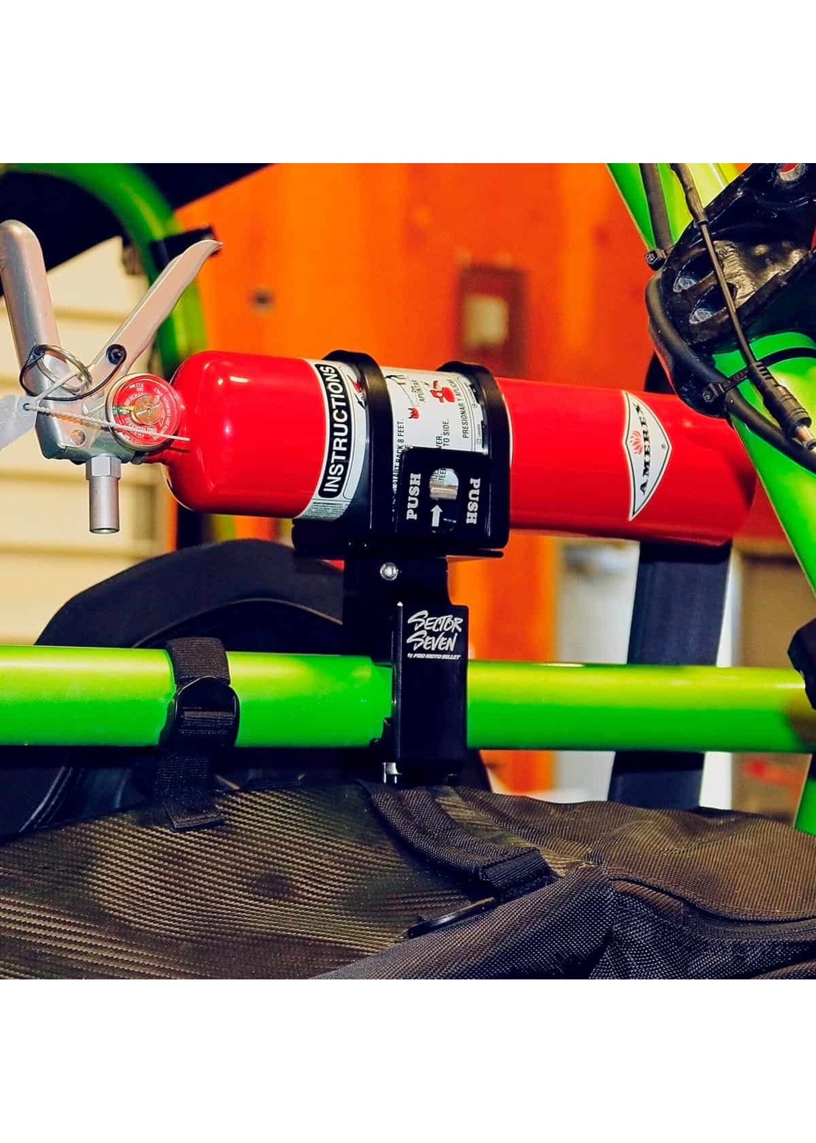 Sector Seven Fire Extinguisher with Sector Seven Quick Release Mount