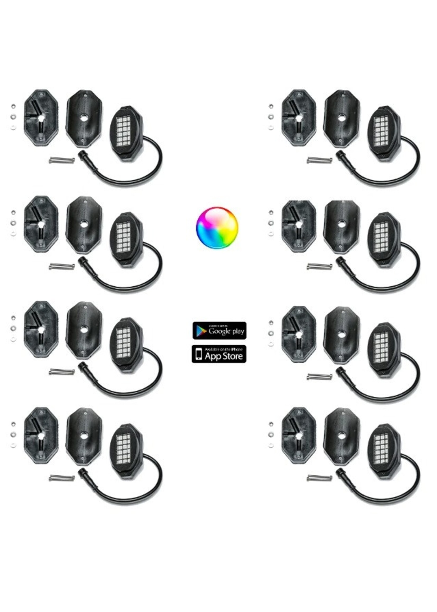 5150 Whips 5150 Whips 187 Style Rock Lights with Control Harness