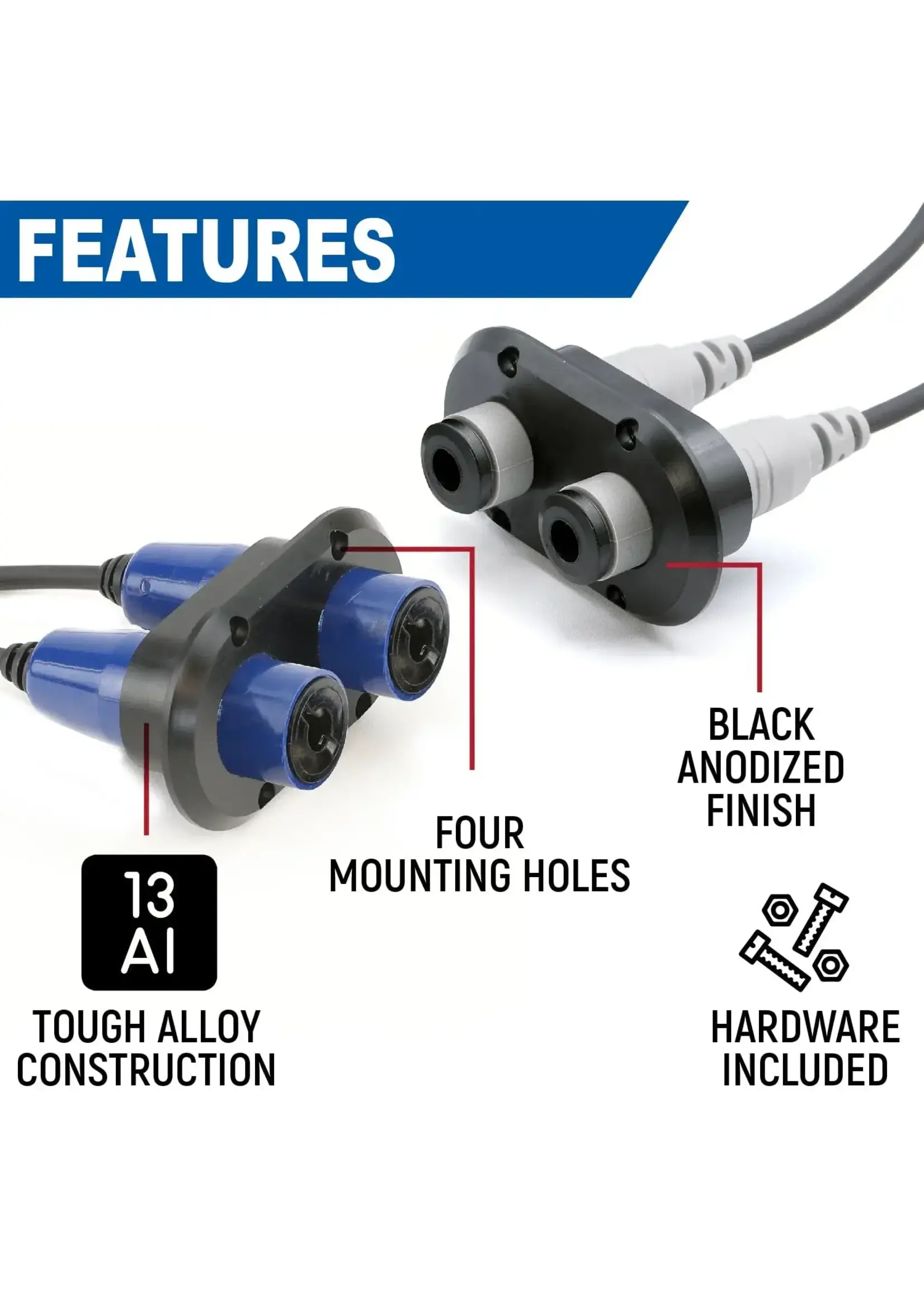 Rugged Radios Rugged Radios Dual Headset / Helmet Jack Flush Mount