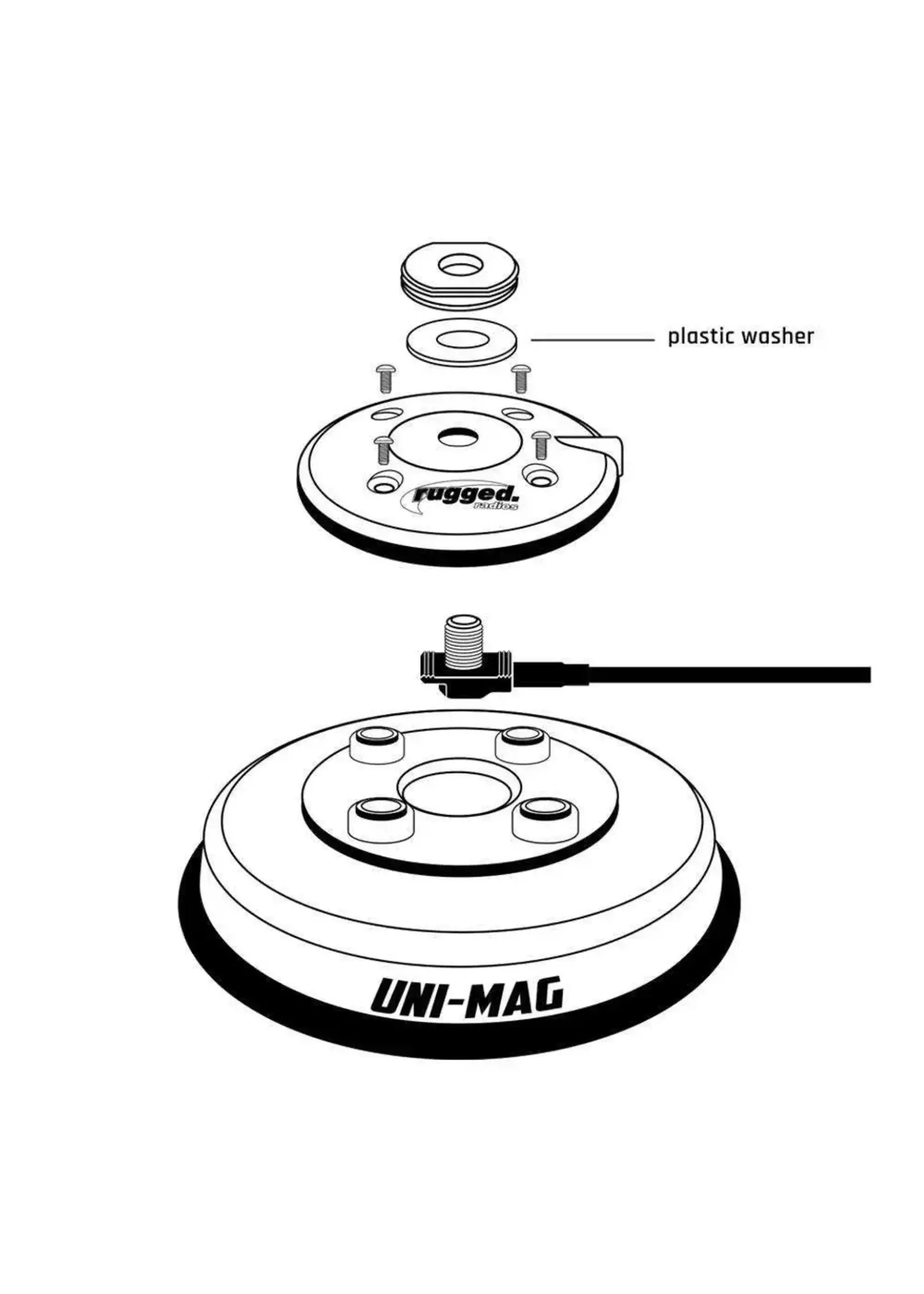 Rugged Radios Rugged Radios UNI-MAG Universal NMO or Magnetic Antenna Mount